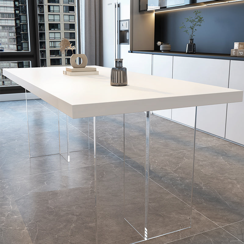 Moderni 1/4/5 pezzi mobili da pranzo in pietra sinterizzato set in bianco