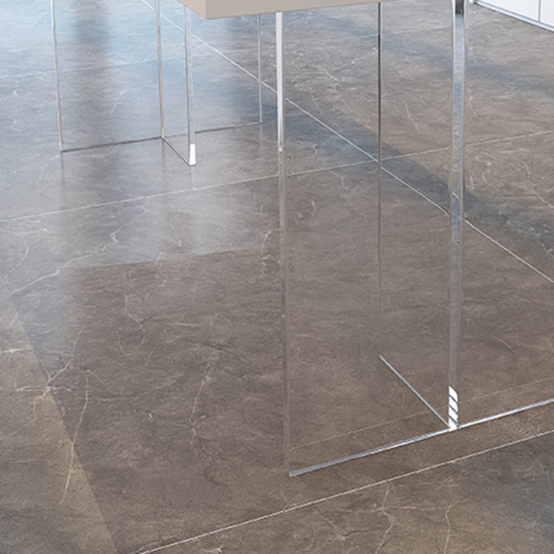 Moderni 1/4/5 pezzi mobili da pranzo in pietra sinterizzato set in bianco