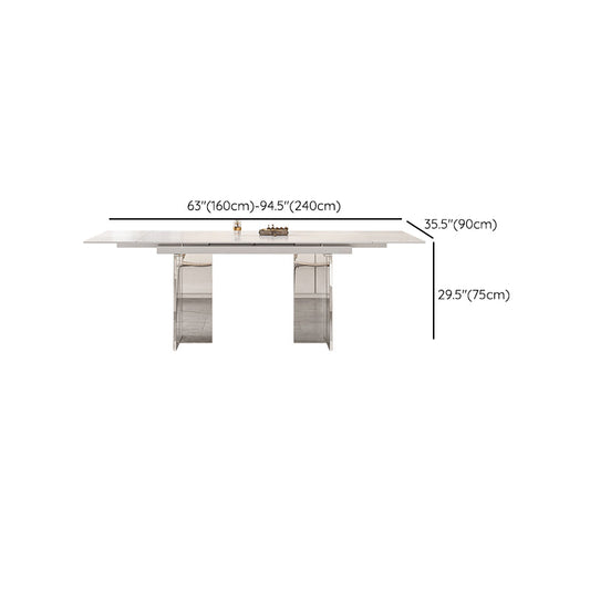 Set da tavolo da pranzo bianco 1/4/5/7 pezzi con mobili da cucina a base acrilica