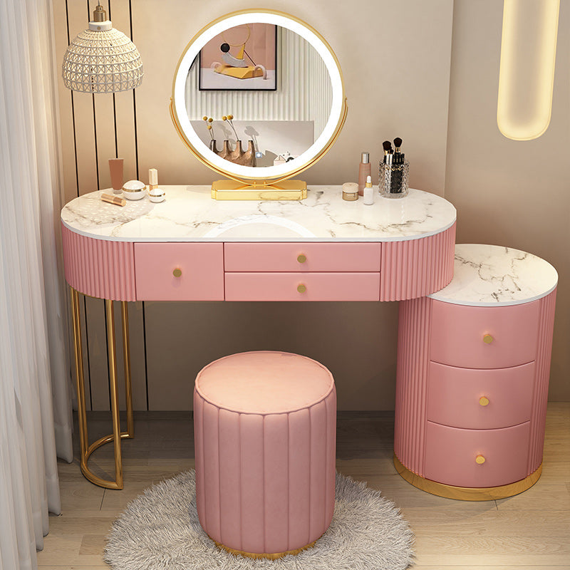 Luxious Drawers Make-up Vanity Marble Makeup Vanity Desk Table
