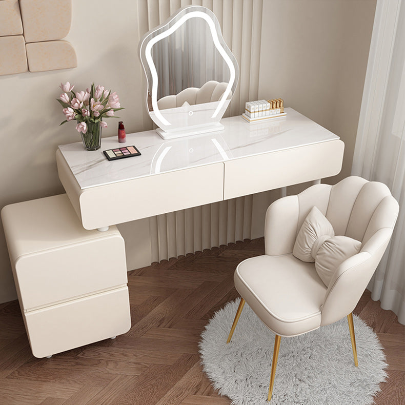 Contemporary Dressing Table Bedroom Wood Lighted Mirror Make-up Vanity