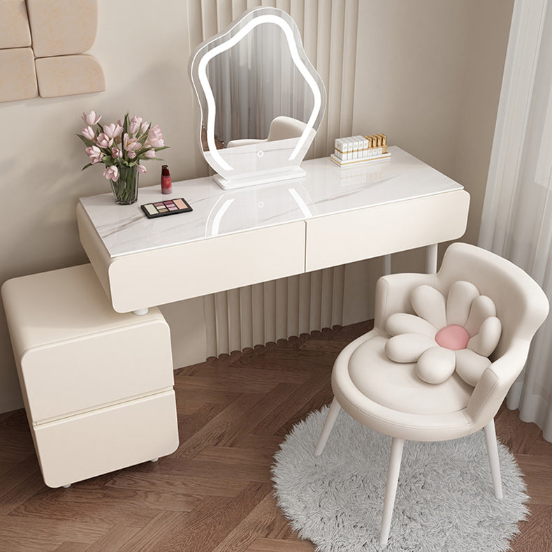 Contemporary Dressing Table Bedroom Wood Lighted Mirror Make-up Vanity