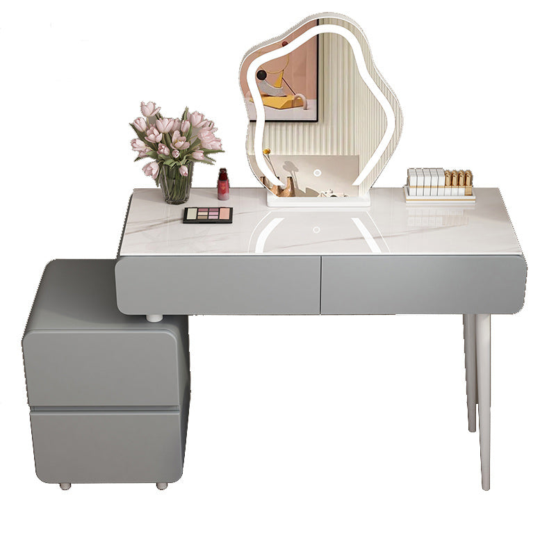 Contemporary Dressing Table Bedroom Wood Lighted Mirror Make-up Vanity