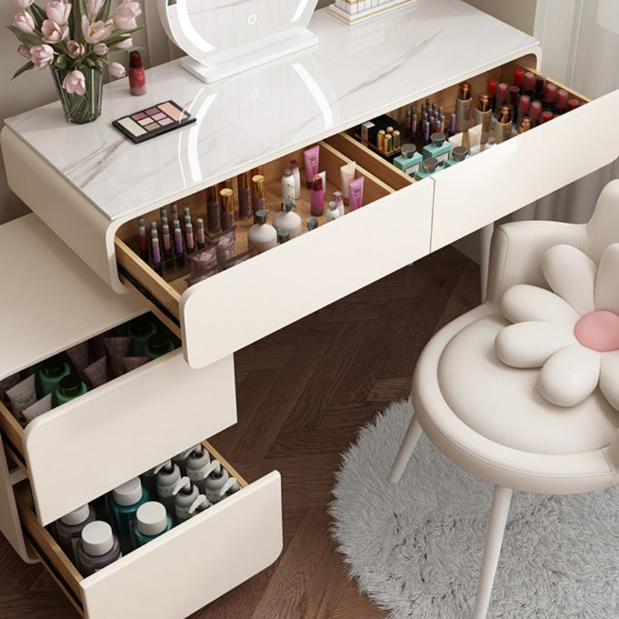 Contemporary Dressing Table Bedroom Wood Lighted Mirror Make-up Vanity