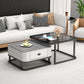 Square Coffee Table Frame Glass Top Coffee Table with Metal Legs Grey Clearhalo 'Coffee & Accent Tables' 'Coffee Tables' 'coffee_tables' 'furn' 'furn_coffee_tables' 'Furniture' 'Living Room Furniture' 7311948