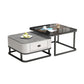 Square Coffee Table Frame Glass Top Coffee Table with Metal Legs Clearhalo 'Coffee & Accent Tables' 'Coffee Tables' 'coffee_tables' 'furn' 'furn_coffee_tables' 'Furniture' 'Living Room Furniture' 7311956