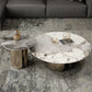Round Coffee Table 3 Legs Slate Coffee Table Set with Metal Legs Clearhalo 'Coffee & Accent Tables' 'Coffee Tables' 'coffee_tables' 'furn' 'furn_coffee_tables' 'Furniture' 'Living Room Furniture' 7312047
