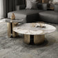 Round Coffee Table 3 Legs Slate Coffee Table Set with Metal Legs Clearhalo 'Coffee & Accent Tables' 'Coffee Tables' 'coffee_tables' 'furn' 'furn_coffee_tables' 'Furniture' 'Living Room Furniture' 7312050