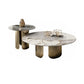 Round Coffee Table 3 Legs Slate Coffee Table Set with Metal Legs Gold Clearhalo 'Coffee & Accent Tables' 'Coffee Tables' 'coffee_tables' 'furn' 'furn_coffee_tables' 'Furniture' 'Living Room Furniture' 7312055