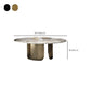 Round Coffee Table 3 Legs Slate Coffee Table Set with Metal Legs Clearhalo 'Coffee & Accent Tables' 'Coffee Tables' 'coffee_tables' 'furn' 'furn_coffee_tables' 'Furniture' 'Living Room Furniture' 7312065
