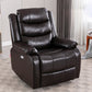 Contemporary Home Theater Recliner Manual-Push Botton Metal Solid Color Indoor Nanofabrics Dark Brown Clearhalo 'Chairs & Seating' 'furn' 'furn_recliners' 'Furniture' 'Living Room Furniture' 'Recliners' 7312087