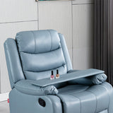 Contemporary Home Theater Recliner Manual-Push Botton Metal Solid Color Indoor Clearhalo 'Chairs & Seating' 'furn' 'furn_recliners' 'Furniture' 'Living Room Furniture' 'Recliners' 7312090