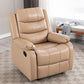 Contemporary Home Theater Recliner Manual-Push Botton Metal Solid Color Indoor Nanofabrics Khaki Clearhalo 'Chairs & Seating' 'furn' 'furn_recliners' 'Furniture' 'Living Room Furniture' 'Recliners' 7312091