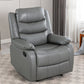 Contemporary Home Theater Recliner Manual-Push Botton Metal Solid Color Indoor Nanofabrics Smoky Gray Clearhalo 'Chairs & Seating' 'furn' 'furn_recliners' 'Furniture' 'Living Room Furniture' 'Recliners' 7312095
