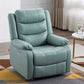 Contemporary Home Theater Recliner Manual-Push Botton Metal Solid Color Indoor Tech Cloth Light Green Clearhalo 'Chairs & Seating' 'furn' 'furn_recliners' 'Furniture' 'Living Room Furniture' 'Recliners' 7312101
