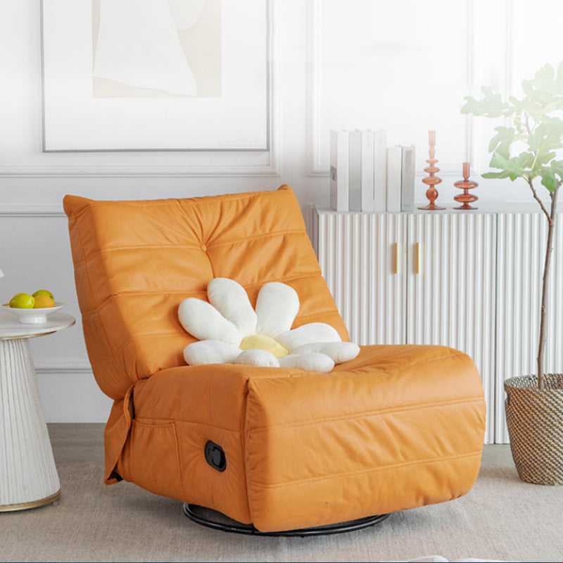 Sedia reclinabile contemporanea a colori solidi rocker girevole trapuntato