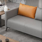 Leather Grey Sofa Stationary Square Arm Seating for Living Room Clearhalo 'furn' 'furn_sofas' 'Furniture' 'Living Room Furniture' 'Sofa' 'sofas' 7312129