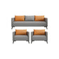 Leather Grey Sofa Stationary Square Arm Seating for Living Room 1-Seater Sofa & 1-Seater Sofa & 3-Seater Sofa Leather Clearhalo 'furn' 'furn_sofas' 'Furniture' 'Living Room Furniture' 'Sofa' 'sofas' 7312137