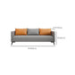 Leather Grey Sofa Stationary Square Arm Seating for Living Room Clearhalo 'furn' 'furn_sofas' 'Furniture' 'Living Room Furniture' 'Sofa' 'sofas' 7312140