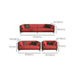 Genuine Leather Sofa Stationary Square Arm Seating for Living Room