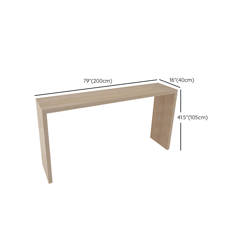 Juego de mesa de bar rectangular moderno, mesa de bar de madera maciza de 1/7 piezas y taburetes sin respaldo