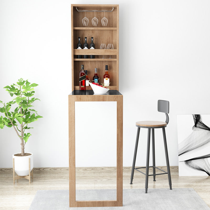 Folding Bar Pub Table Set 1/2/3 Pcs Modern Wood Bar Table and Mateal Frame Stools Table & Chair(s) 2 Piece Set Clearhalo 'Bar Furniture' 'furn' 'furn_home_bar_bar_sets' 'Furniture' 'Home Bars & Bar Sets' 'home_bar_bar_sets' 'Kitchen & Dining Furniture' 7312280