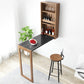 Folding Bar Pub Table Set 1/2/3 Pcs Modern Wood Bar Table and Mateal Frame Stools Clearhalo 'Bar Furniture' 'furn' 'furn_home_bar_bar_sets' 'Furniture' 'Home Bars & Bar Sets' 'home_bar_bar_sets' 'Kitchen & Dining Furniture' 7312282