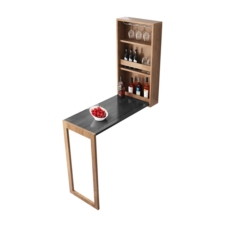 Folding Bar Pub Table Set 1/2/3 Pcs Modern Wood Bar Table and Mateal Frame Stools Table 1 Piece Clearhalo 'Bar Furniture' 'furn' 'furn_home_bar_bar_sets' 'Furniture' 'Home Bars & Bar Sets' 'home_bar_bar_sets' 'Kitchen & Dining Furniture' 7312284