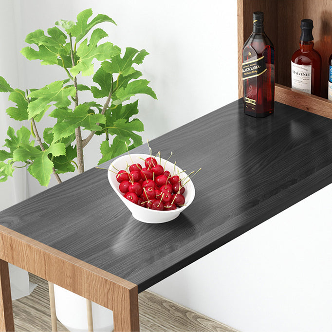 Folding Bar Pub Table Set 1/2/3 Pcs Modern Wood Bar Table and Mateal Frame Stools Clearhalo 'Bar Furniture' 'furn' 'furn_home_bar_bar_sets' 'Furniture' 'Home Bars & Bar Sets' 'home_bar_bar_sets' 'Kitchen & Dining Furniture' 7312285