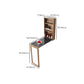Folding Bar Pub Table Set 1/2/3 Pcs Modern Wood Bar Table and Mateal Frame Stools Clearhalo 'Bar Furniture' 'furn' 'furn_home_bar_bar_sets' 'Furniture' 'Home Bars & Bar Sets' 'home_bar_bar_sets' 'Kitchen & Dining Furniture' 7312290