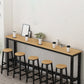 Modern Artificial Wood Bar Table Rectangle Table Metal Base for Cafe Clearhalo 'Bar Furniture' 'furn' 'furn_home_bar_bar_sets' 'Furniture' 'Home Bars & Bar Sets' 'home_bar_bar_sets' 'Kitchen & Dining Furniture' 7312304