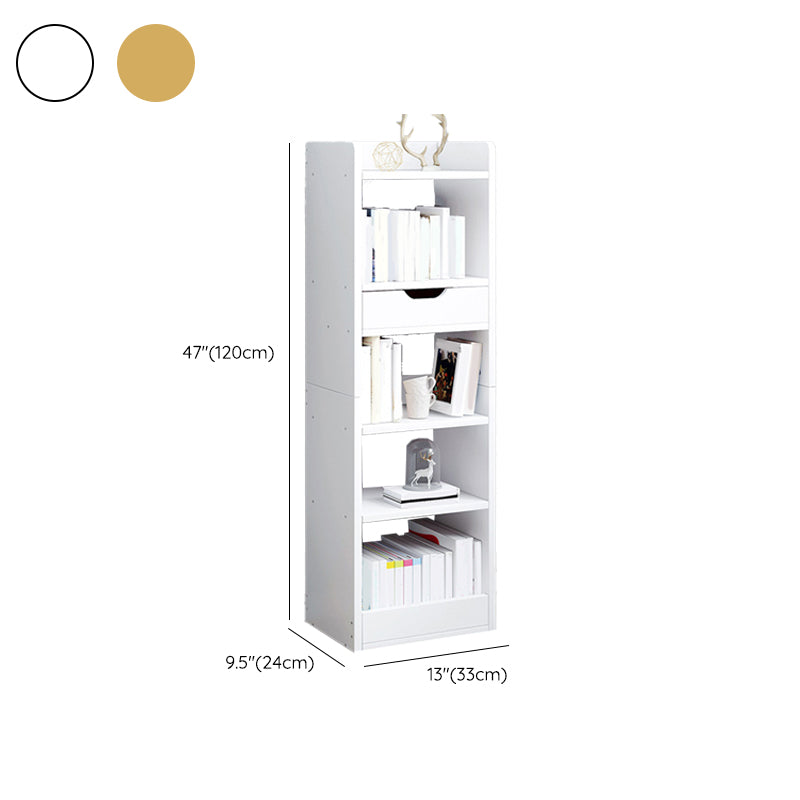 Estantería moderna de estantería de madera de ingeniería abierta para la sala de estudio