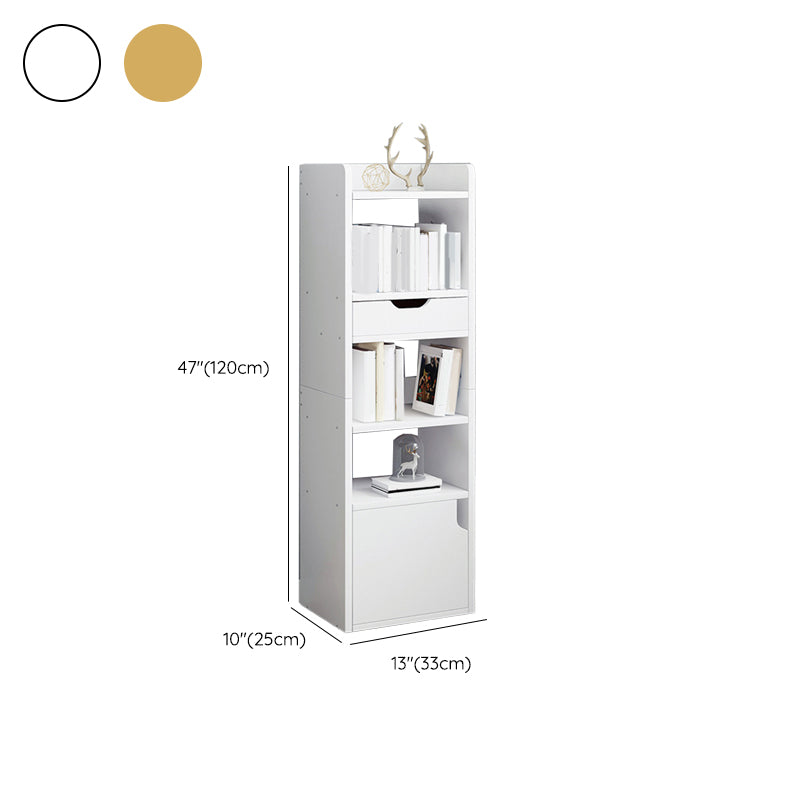Estantería moderna de estantería de madera de ingeniería abierta para la sala de estudio