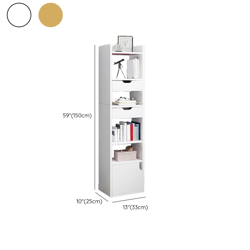 Estantería moderna de estantería de madera de ingeniería abierta para la sala de estudio