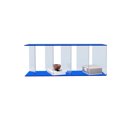 Libreria acrilica con libreria verticale aperta aperta contemporanea con scaffali