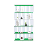 Libreria acrilica con libreria verticale aperta aperta contemporanea con scaffali