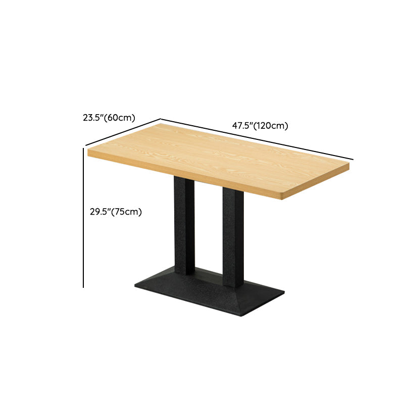 Juego de mesa de comedor industrial 1/3/5 piezas con muebles de base de metal