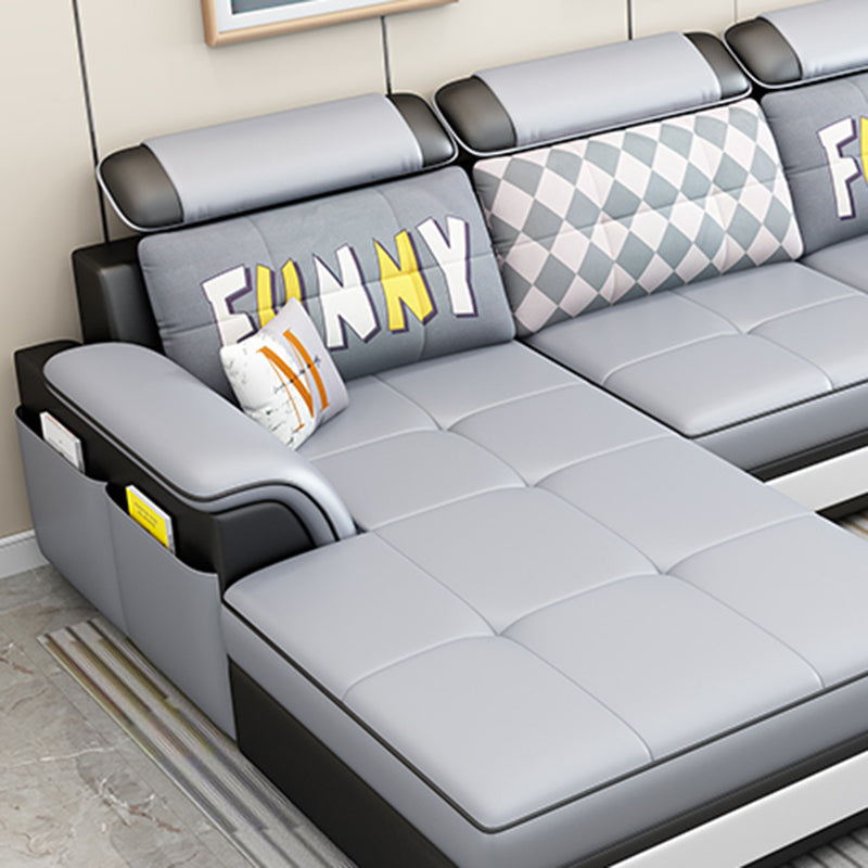 Canapés sectionnels scandinaves en faux cuir