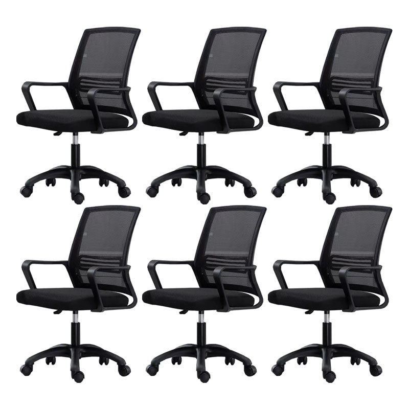 Moderne Fixed Arms Conference Chair Mesh Back Desk Chair für Büro