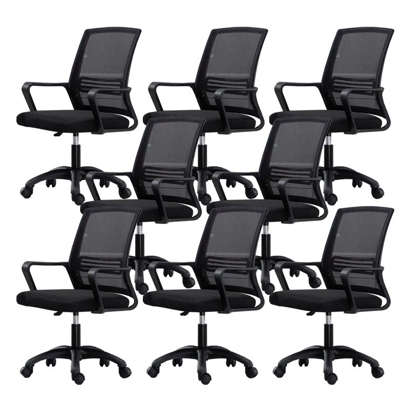 Moderne Fixed Arms Conference Chair Mesh Back Desk Chair für Büro
