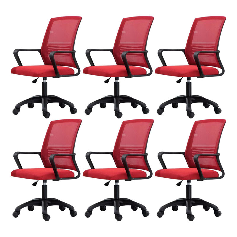 Moderne Fixed Arms Conference Chair Mesh Back Desk Chair für Büro