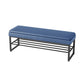 Modern Entryway Bench Cushioned Rectangle Metal Seating Bench Clearhalo 'Benches' 'Chairs & Seating' 'furn' 'furn_benches' 'Furniture' 'Living Room Furniture' 7314845