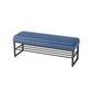 Modern Entryway Bench Cushioned Rectangle Metal Seating Bench Blue Black Clearhalo 'Benches' 'Chairs & Seating' 'furn' 'furn_benches' 'Furniture' 'Living Room Furniture' 7314846