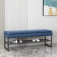 Modern Entryway Bench Cushioned Rectangle Metal Seating Bench Clearhalo 'Benches' 'Chairs & Seating' 'furn' 'furn_benches' 'Furniture' 'Living Room Furniture' 7314850