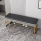 Modern Entryway Bench Cushioned Rectangle Metal Seating Bench Clearhalo 'Benches' 'Chairs & Seating' 'furn' 'furn_benches' 'Furniture' 'Living Room Furniture' 7314852