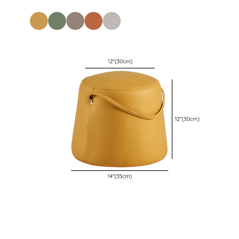 Fabric Standard Stool Modern Style Simple Household Round Footstool Clearhalo 'furn' 'furn_ottomans_poufs' 'Furniture' 'Living Room Furniture' 'Ottomans & Poufs' 'ottomans_poufs' 7314901