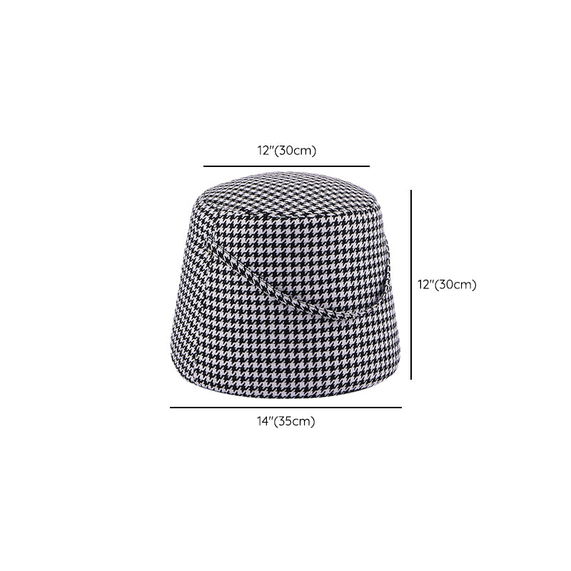 Fabric Standard Stool Modern Style Simple Household Round Footstool Clearhalo 'furn' 'furn_ottomans_poufs' 'Furniture' 'Living Room Furniture' 'Ottomans & Poufs' 'ottomans_poufs' 7314902