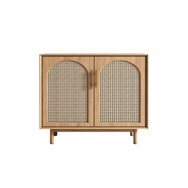 Contemporary Brown Wicker Doors Sideboard Solid Wood Buffet Table with Doors https: res.litfad.com site img item 2023 01 21 7314918 1200x1200.jpg Clearhalo 'buffet_sideboard' 'Buffets & Sideboards' 'furn' 'furn_buffet_sideboard' 'Furniture' 'Kitchen & Dining Furniture' 7314918