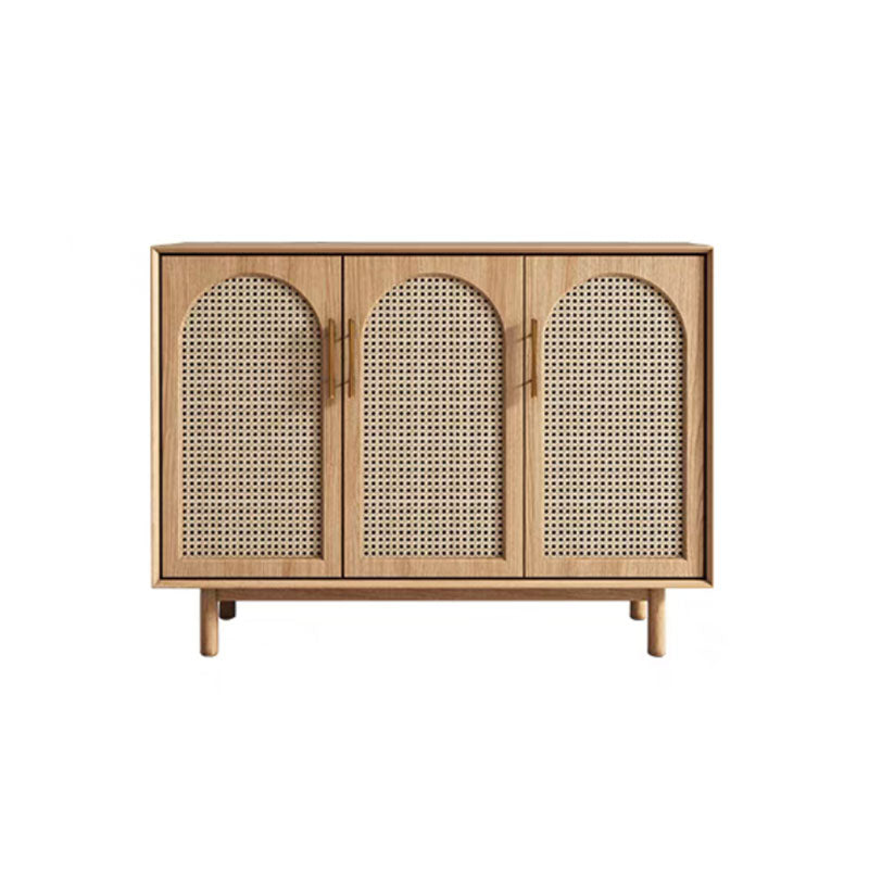 Contemporary Brown Wicker Doors Sideboard Solid Wood Buffet Table with Doors https: res.litfad.com site img item 2023 01 04 7314919 1200x1200.jpg Clearhalo 'buffet_sideboard' 'Buffets & Sideboards' 'furn' 'furn_buffet_sideboard' 'Furniture' 'Kitchen & Dining Furniture' 7314919