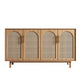 Contemporary Brown Wicker Doors Sideboard Solid Wood Buffet Table with Doors https: res.litfad.com site img item 2023 01 06 7314923 1200x1200.jpg Clearhalo 'buffet_sideboard' 'Buffets & Sideboards' 'furn' 'furn_buffet_sideboard' 'Furniture' 'Kitchen & Dining Furniture' 7314923